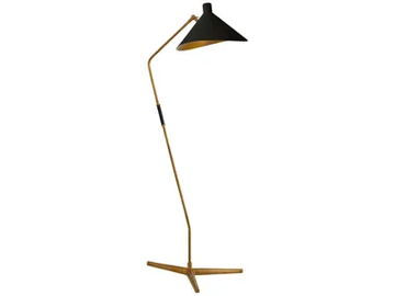 MAYOTTE LARGE OFFSET - Brass floor lamp by Visual Comfort Europe - view 2